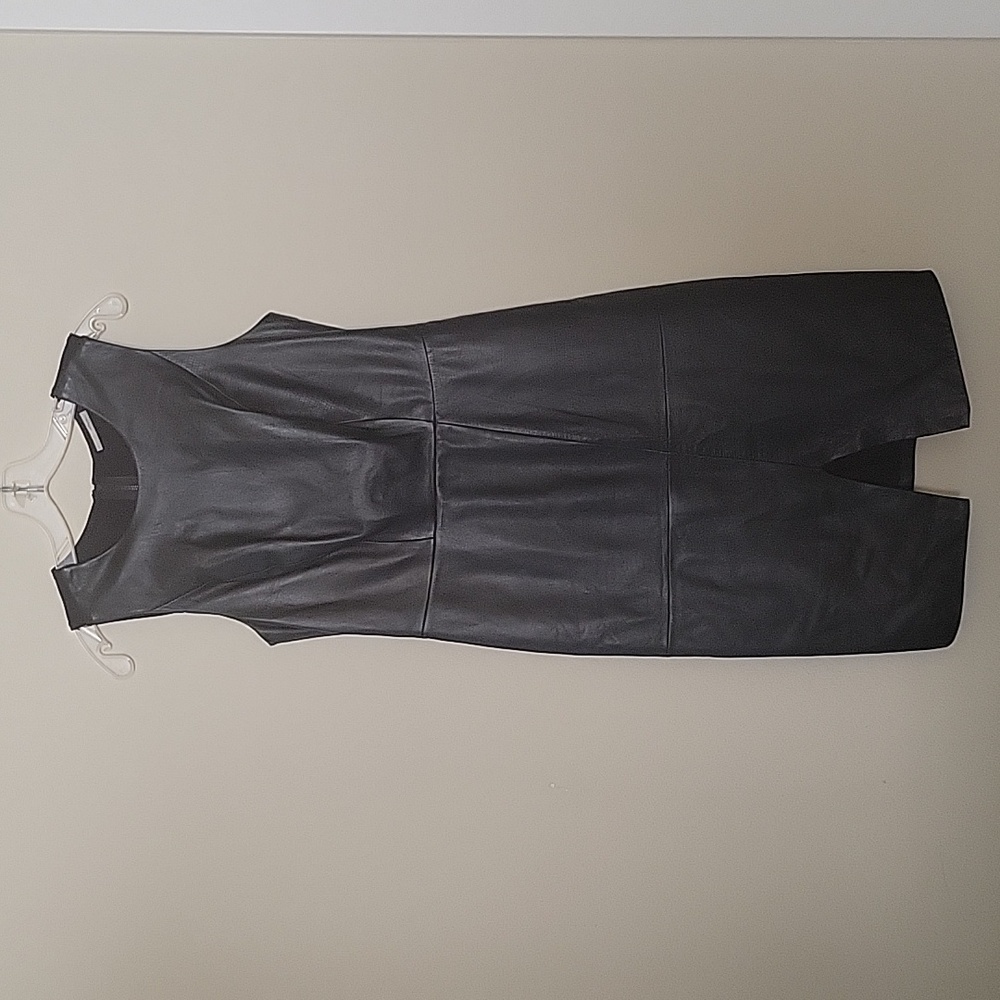 HALOGEN LEATHER SNEATH DRESS SIZE 6